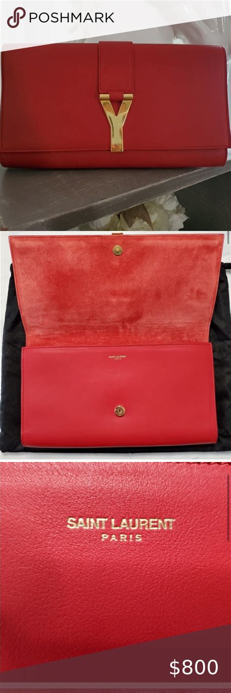 ysl red clutch price|yves st laurent clutch.